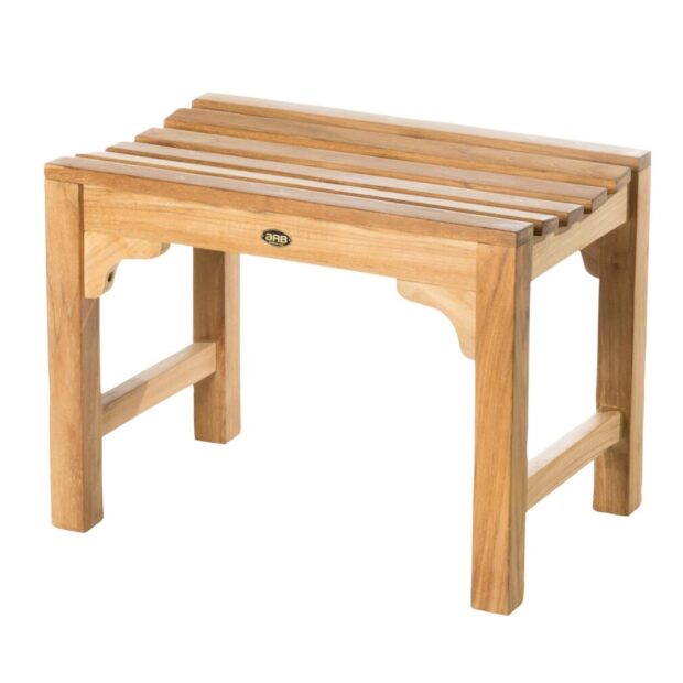 Teak shower bench curved 24in (60 cm)
