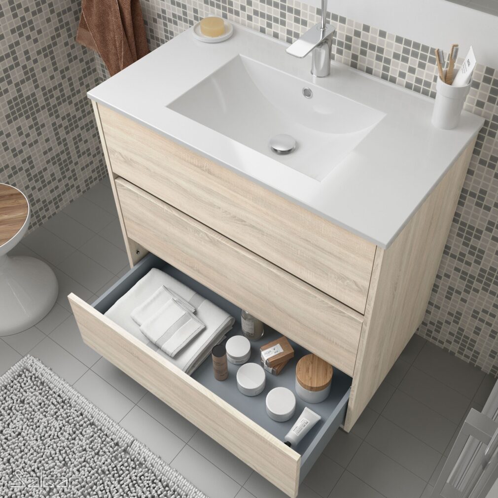 Vanity unit ARENYS 1000 OAK CALEDONIA + Basin