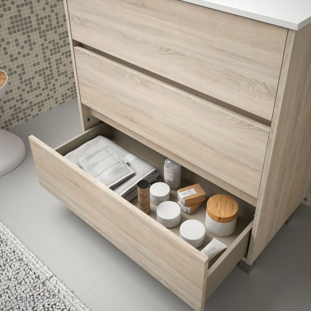 Vanity unit ARENYS 1000 OAK CALEDONIA + Basin
