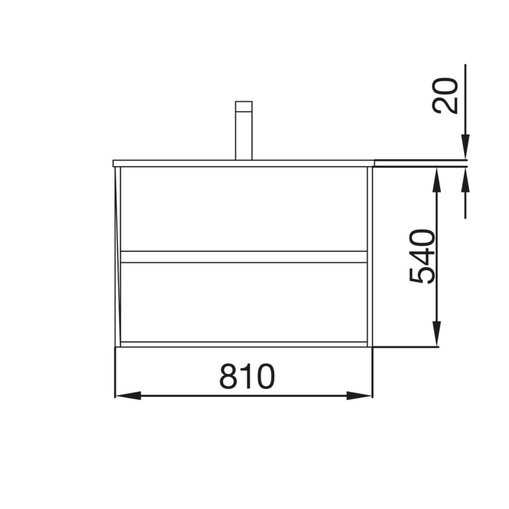Meuble NOJA 800 BLANC BRILLANT+ Vasque