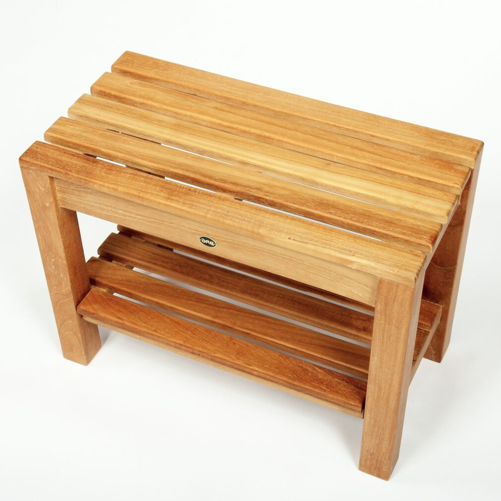 Teak shower bench coach 24in (60 cm) wit