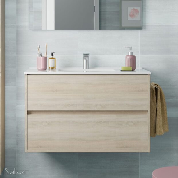 Vanity unit NOJA 1000 OAK CALEDONIA + Basin