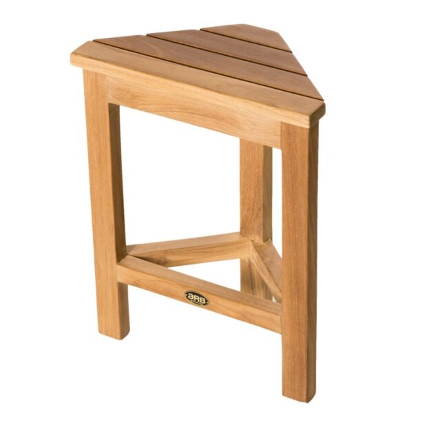 Teak corner footrest coach 15in (37 cm)