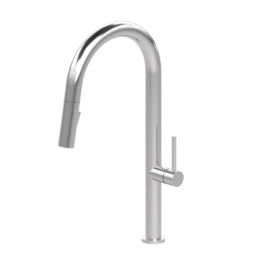 Robinet de cuisine Amador monocommande à douchette 2 fonctions et rétractables fini chrome